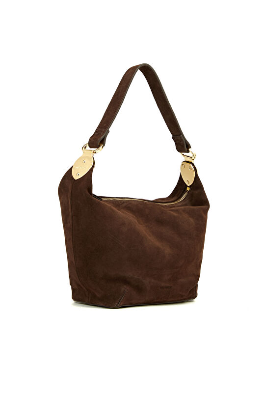 Kahverengi Kadın Süet Çanta