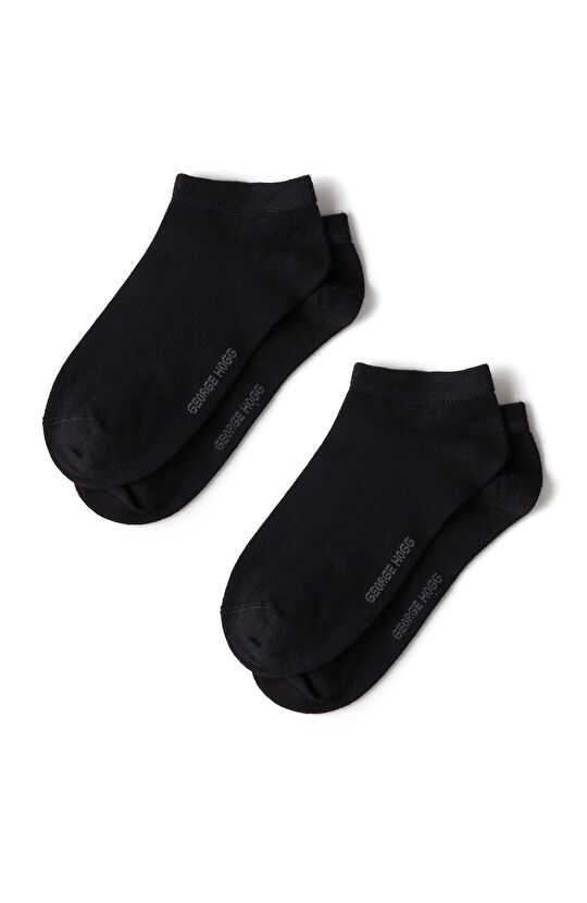 Siyah Lacivert 2li Erkek Bambu Çorap Seti