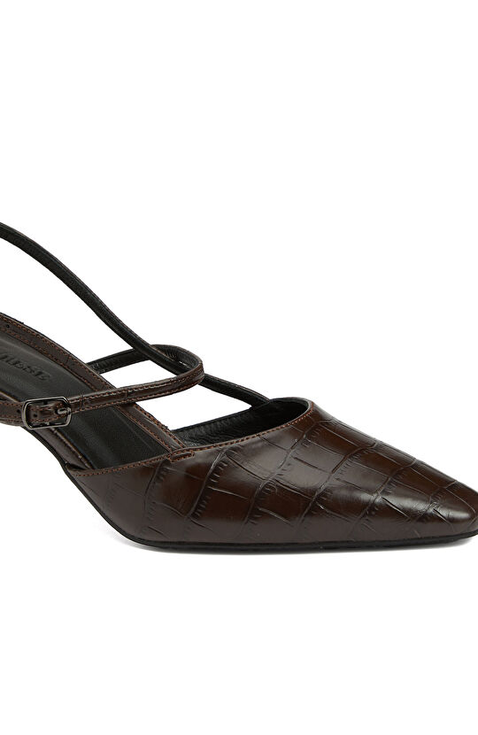 Acı Kahve Topuklu Ayakkabı