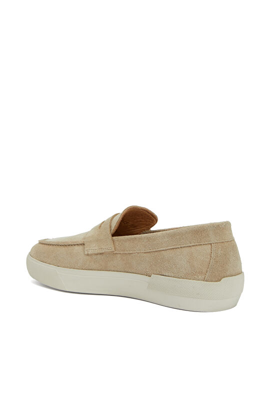 Bej Kadın Deri Loafer