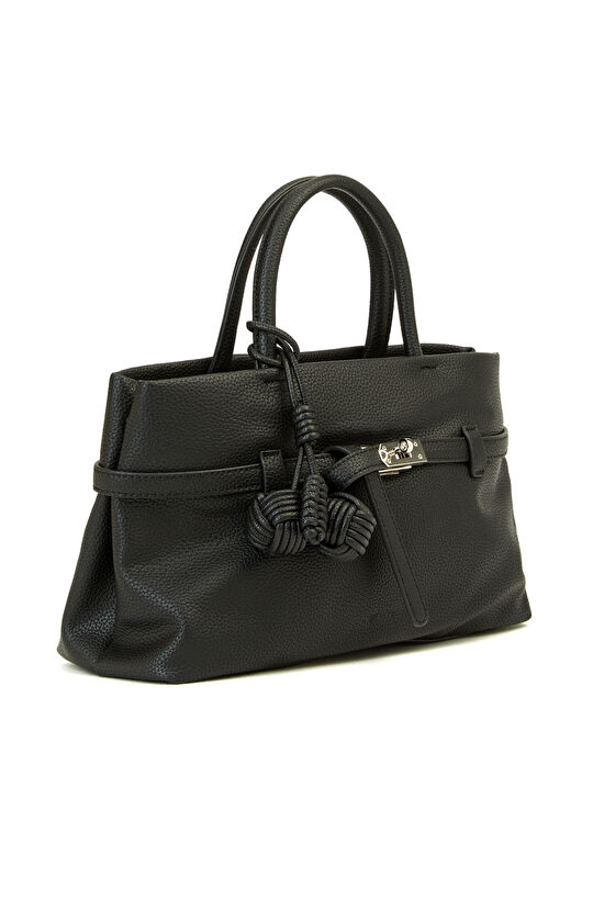 Siyah Baskılı Kadın Büyük Çanta