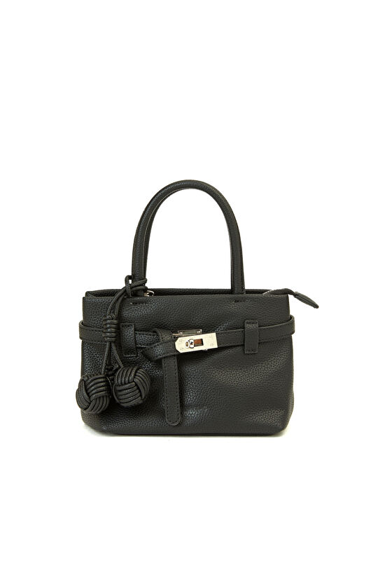 Siyah Baskılı Kadın Küçük Çanta