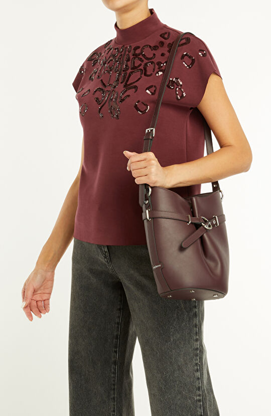 Bordo Kadın Postacı Çanta