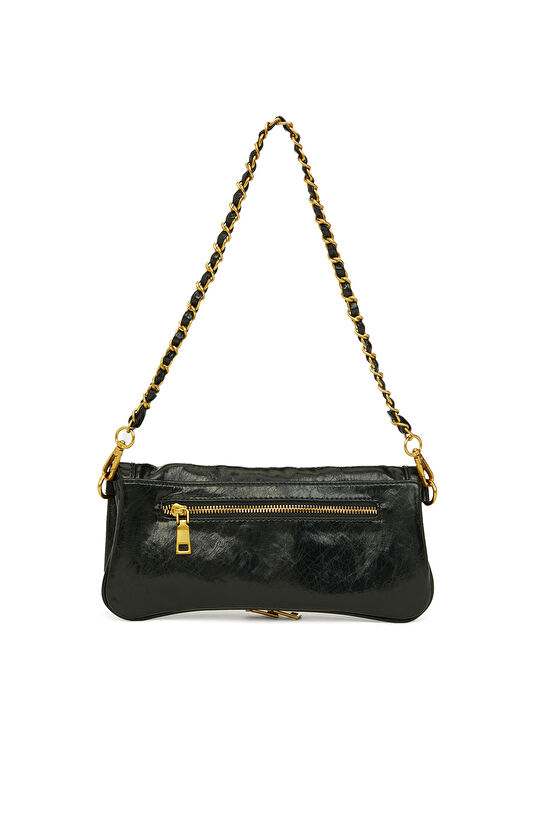 Siyah Kadın Suni Deri Clutch