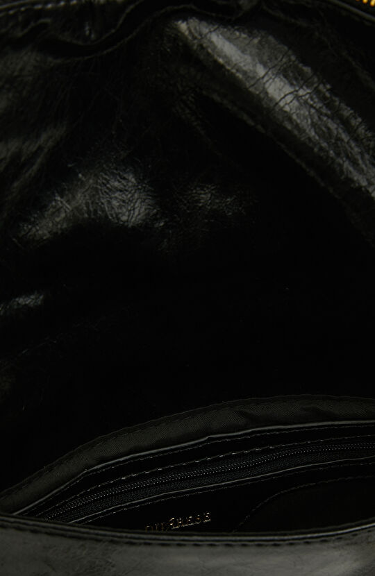 Siyah Kadın Suni Deri Clutch