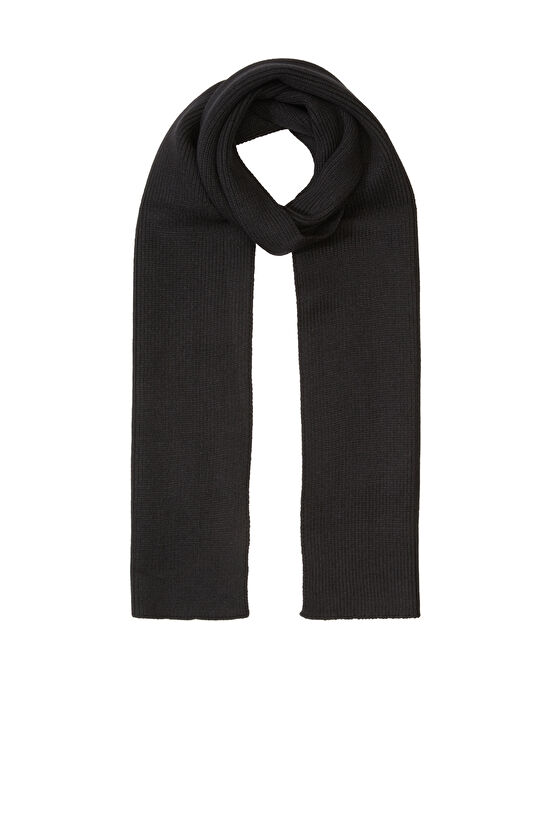 Siyah Erkek Örme Atkı