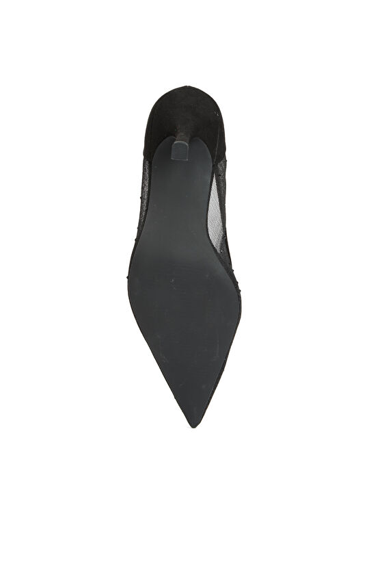 Siyah Taşlı Topuklu Ayakkabı