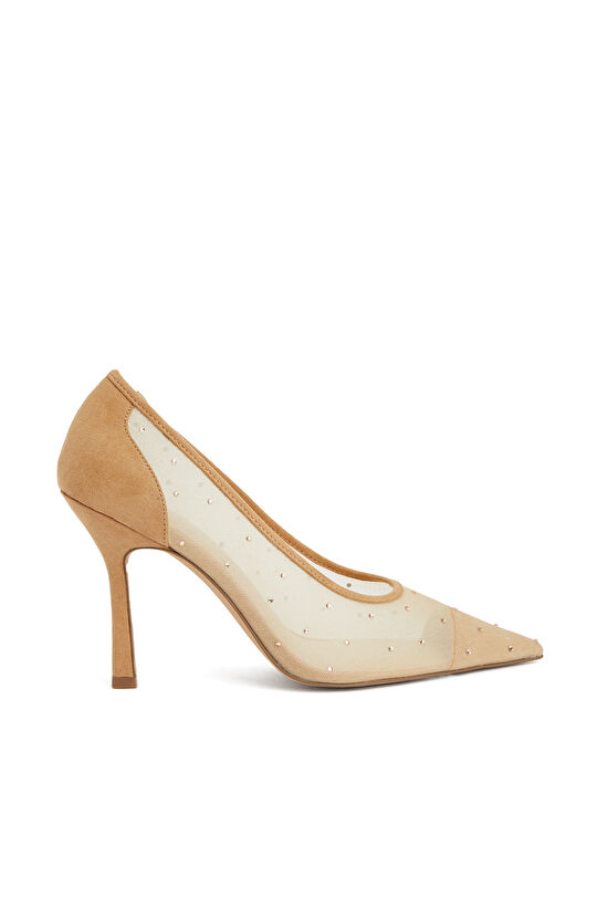 Kum Taşlı Topuklu Ayakkabı