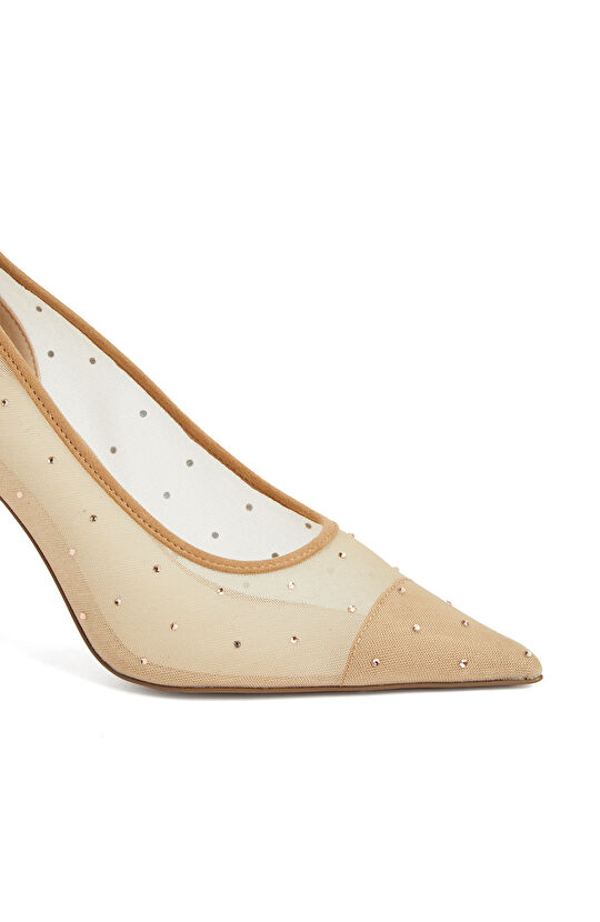 Kum Taşlı Topuklu Ayakkabı