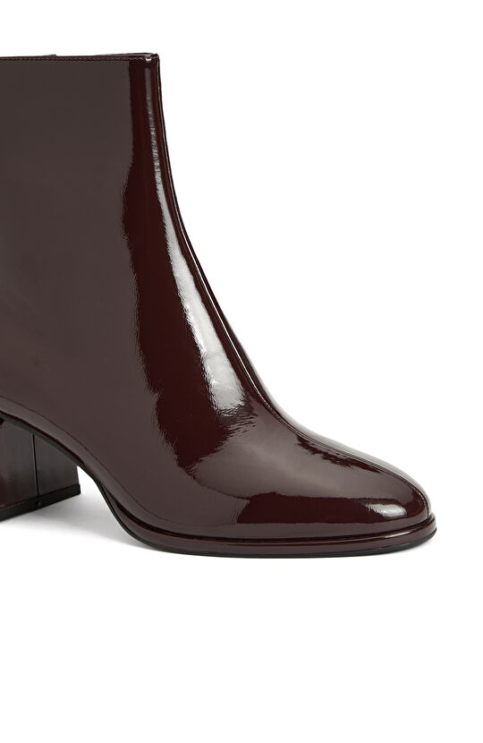 Bordo Kadın Parlak Bot