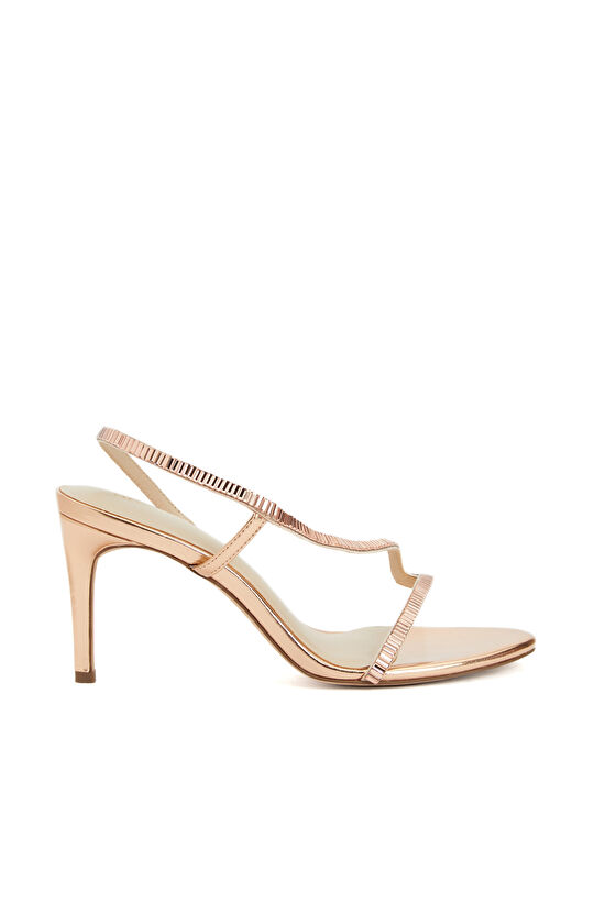 Rose Gold Kadın Taşlı Topuklu Sandalet