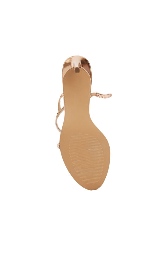 Rose Gold Kadın Taşlı Topuklu Sandalet