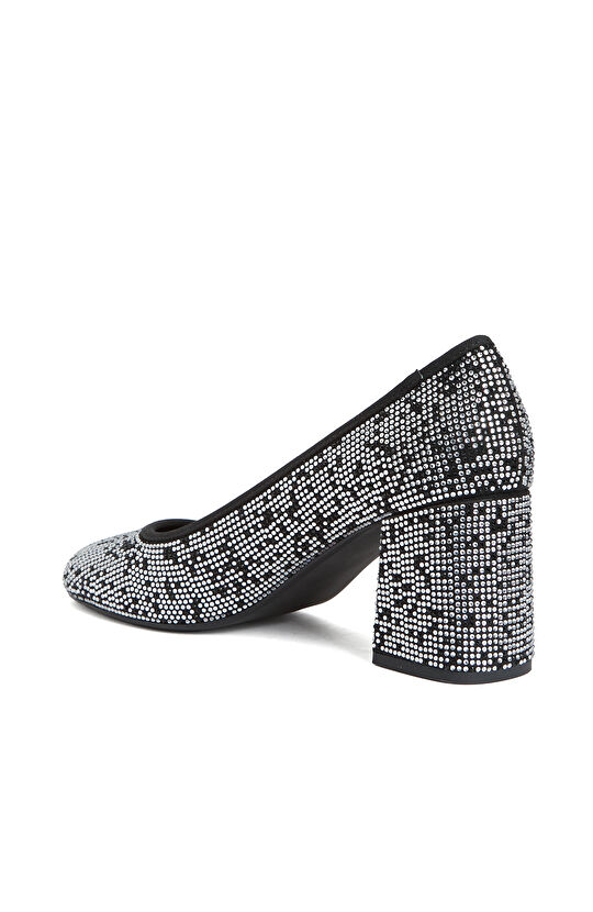 Silver Taşlı Topuklu Ayakkabı