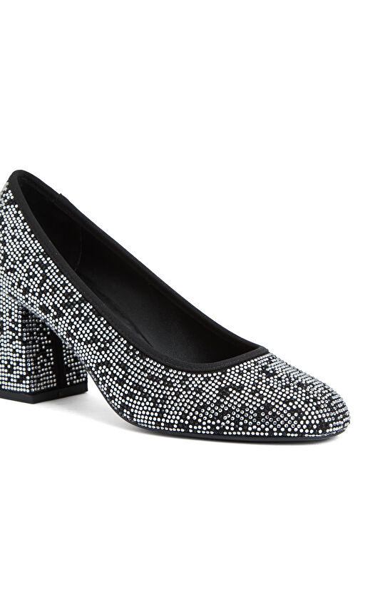 Silver Taşlı Topuklu Ayakkabı