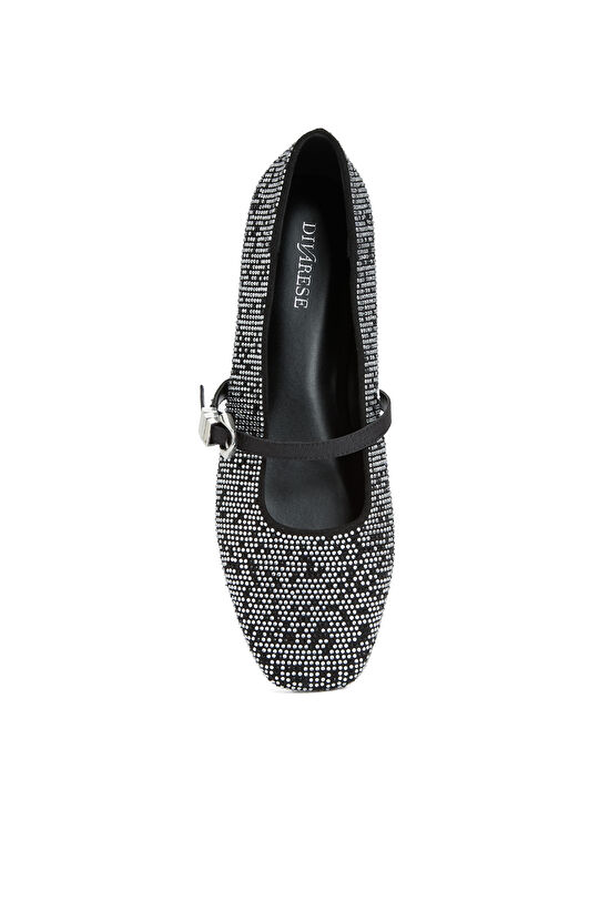 Silver Taşlı Kadın Mary Jane Babet