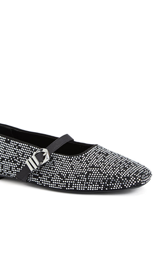 Silver Taşlı Kadın Mary Jane Babet