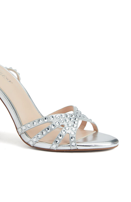 Silver Bantlı Kadın Topuklu Sandalet