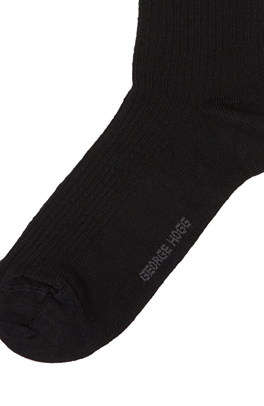 Siyah Erkek Pamuk Soket Çorap