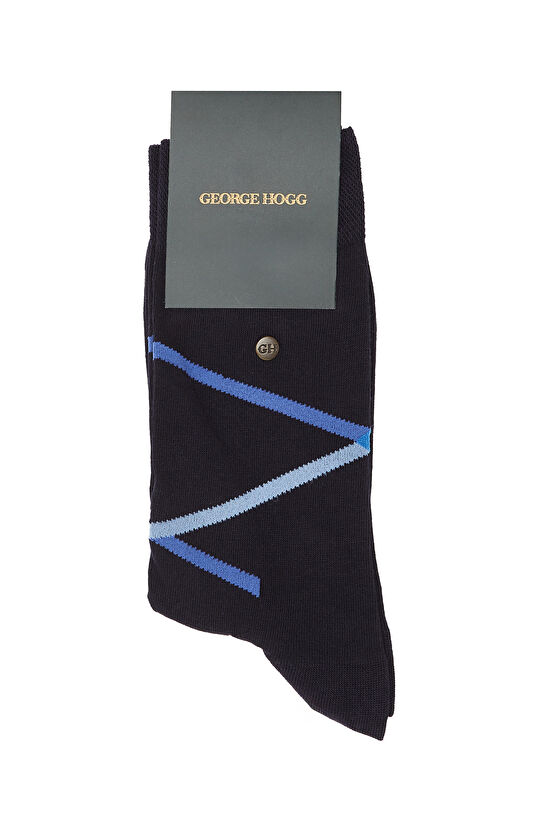 Lacivert Çizgili Erkek Soket Çorap