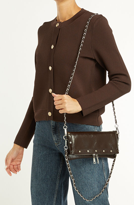 Kahverengi Kadın Clutch
