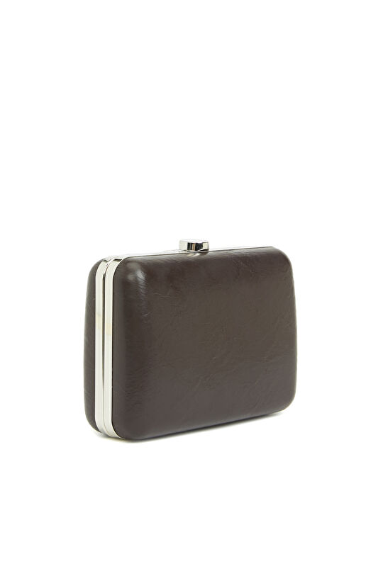 Kahvereng Kadın Suni Deri Clutch