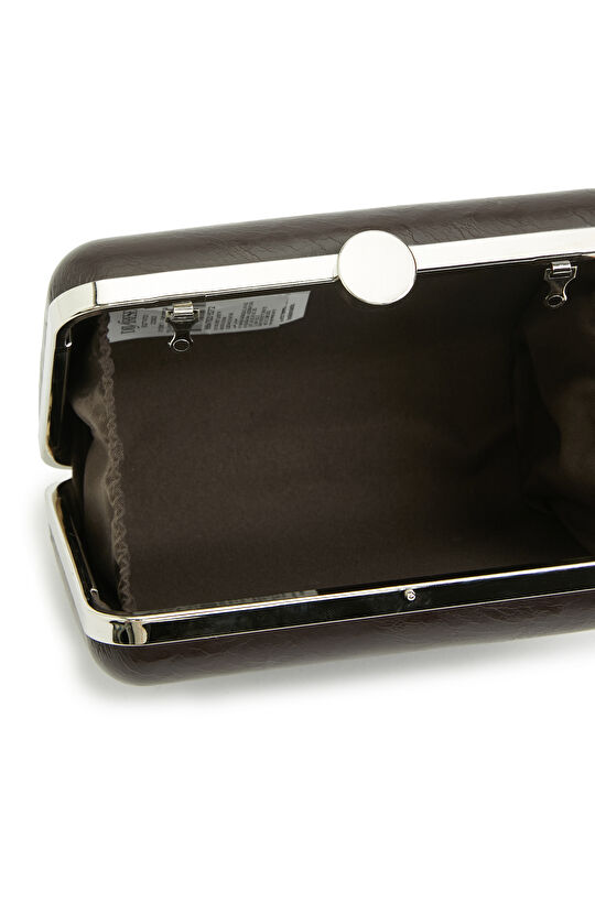 Kahvereng Kadın Suni Deri Clutch