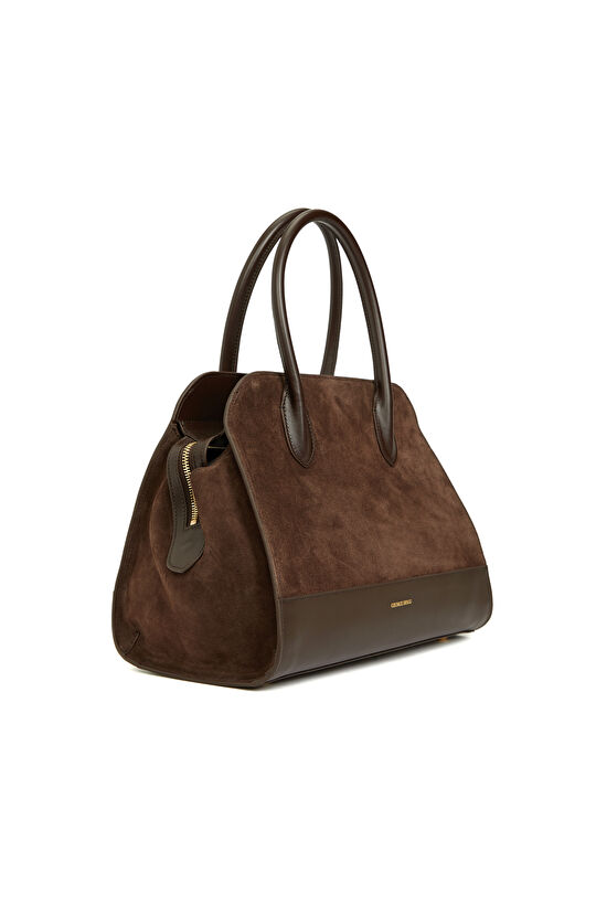 Kahverengi Kadın Süet Çanta