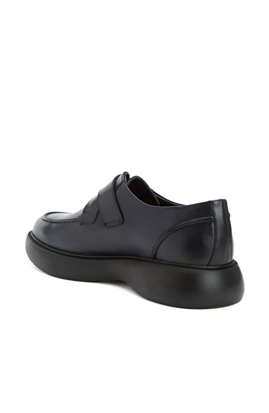 Lacivert Tokalı Erkek Deri Ayakkabı