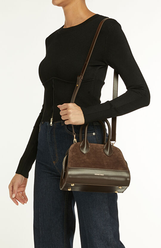 Kahverengi Kadın Süet Çanta