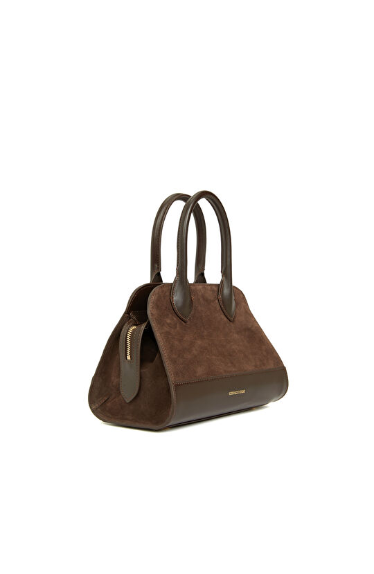 Kahverengi Kadın Süet Çanta