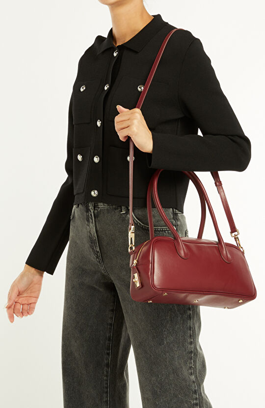 Bordo Kadın Deri Çanta