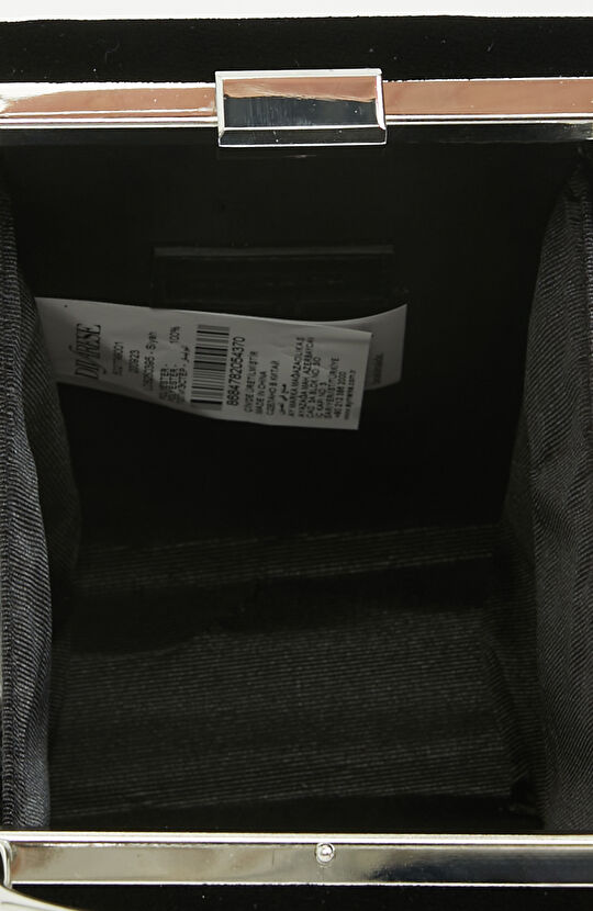 Siyah Kadın Kadife Clutch