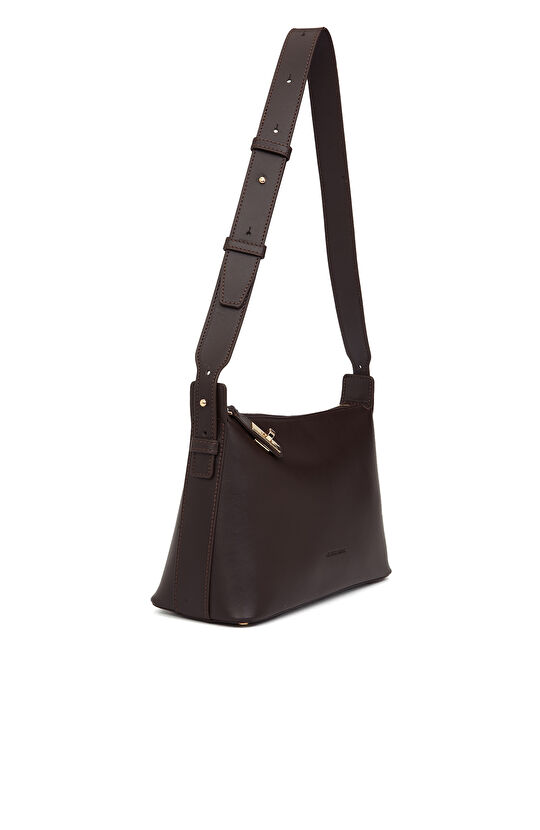 Kahverengi Kadın Deri Postacı Çantası