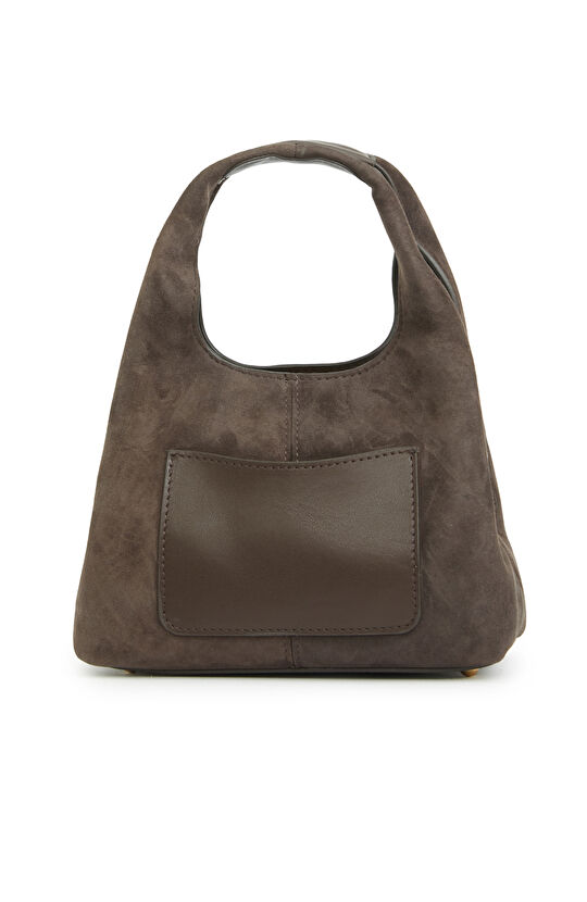 Kahverengi Kadın Küçük Süet Çanta