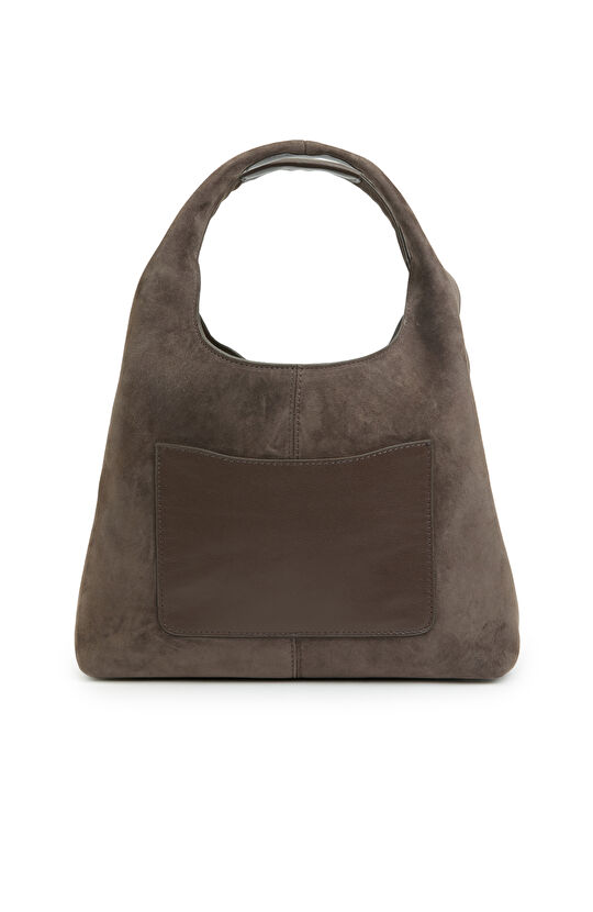 Kahverengi Kadın Büyük Süet Çanta