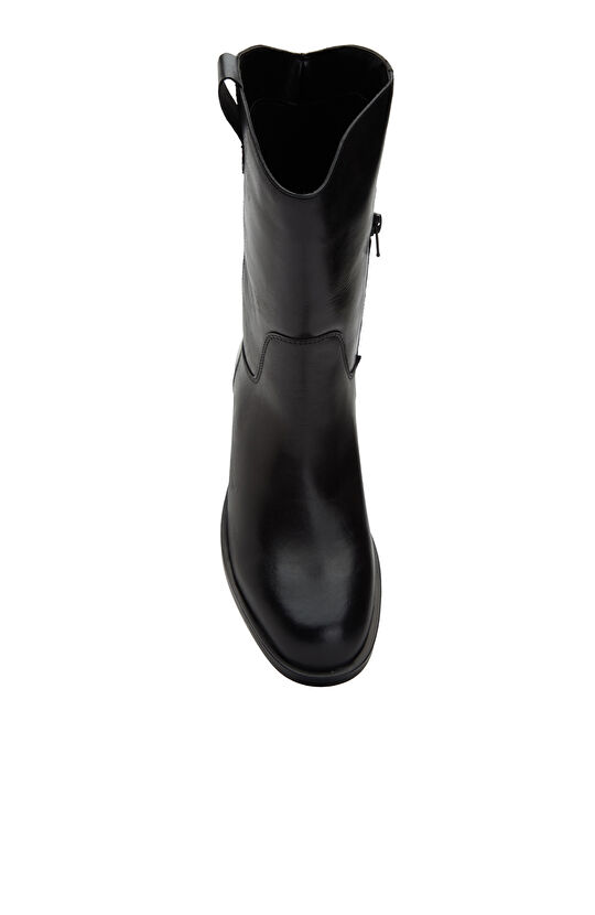 Siyah Kadın Tokalı Deri Bot