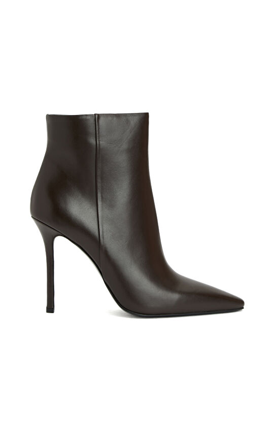 Kahverengi Kadın Deri Bot