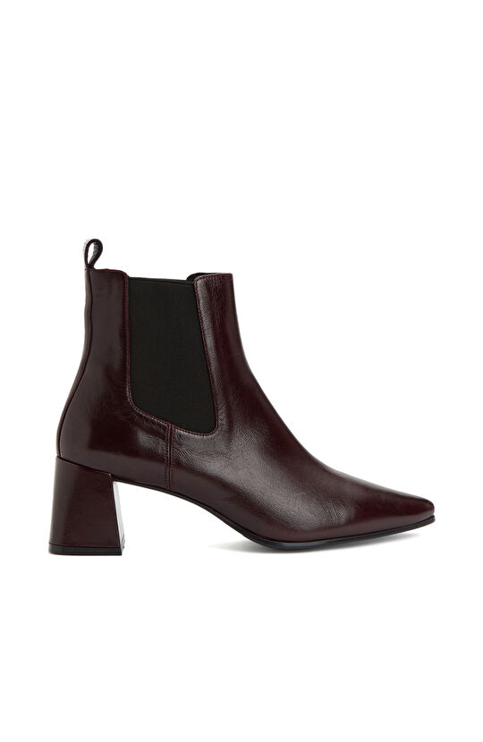 Bordo Western Kadın Deri Bot