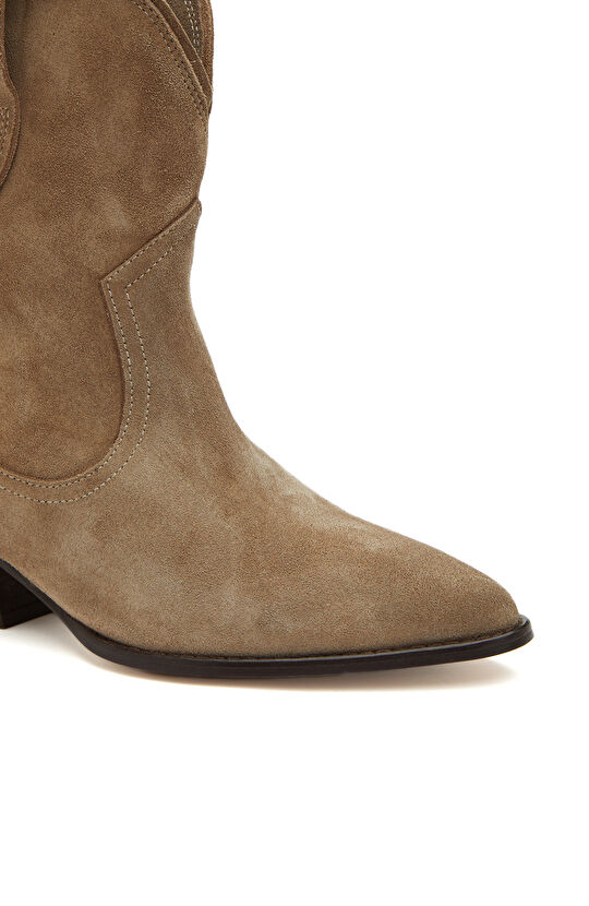 Kum Kadın Western Süet Deri Bot