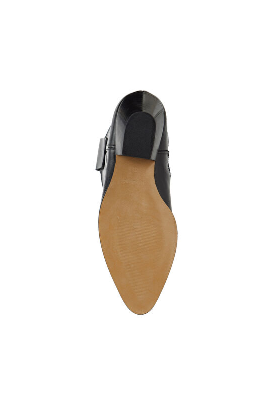 Siyah Kadın Western Deri Bot