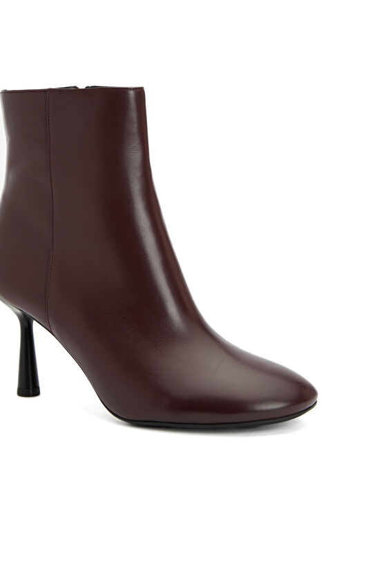 Bordo Kadın Deri Bot