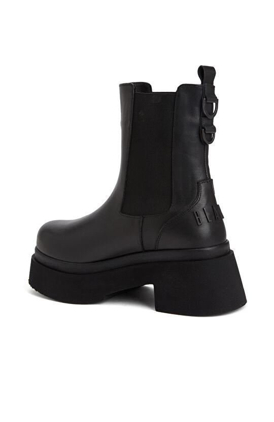 Siyah Kadın Chelsea Deri Bot