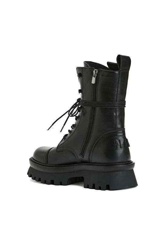 Siyah Kadın Deri Bot