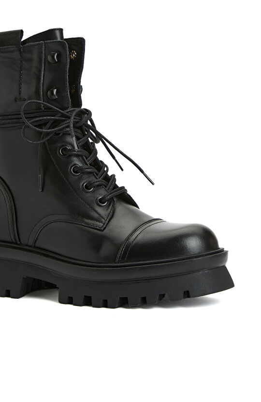 Siyah Kadın Deri Bot