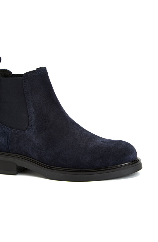 Lacivert Kadın Chelsea Süet Deri Bot