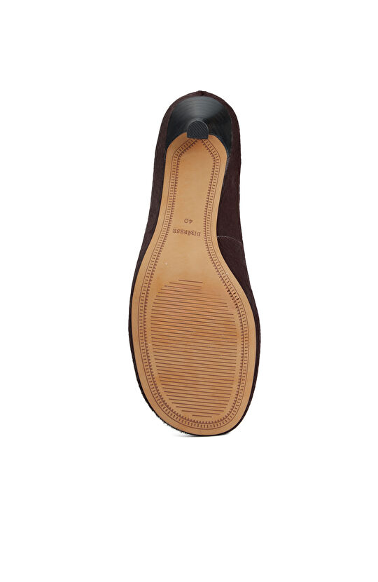 Bordo Deri Topuklu Ayakkabı