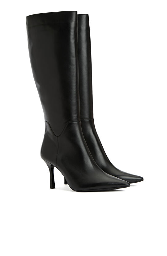 Siyah Kadın Deri Çizme