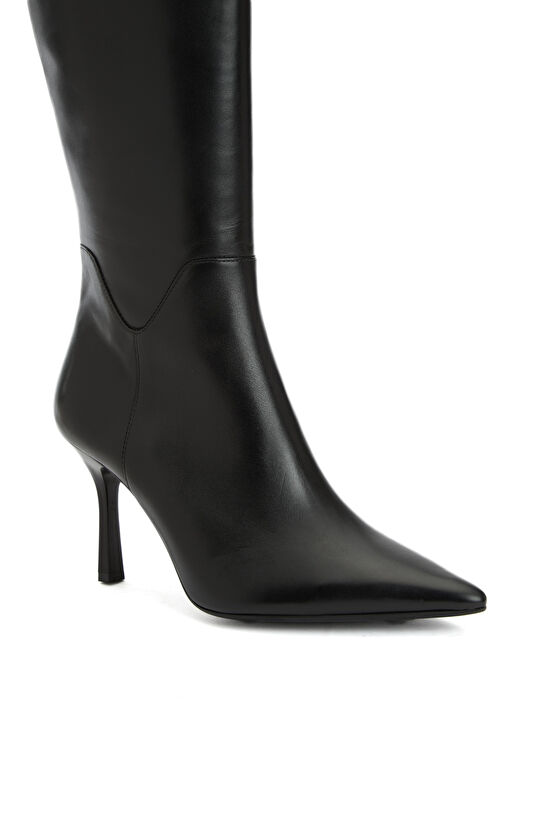 Siyah Kadın Deri Çizme