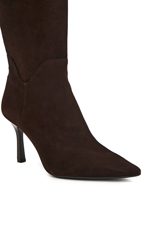 Kahverengi Kadın Deri Çizme