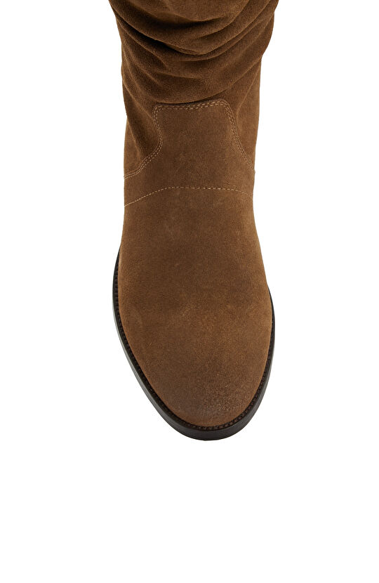 Taba Taşlı Kadın Süet Bot